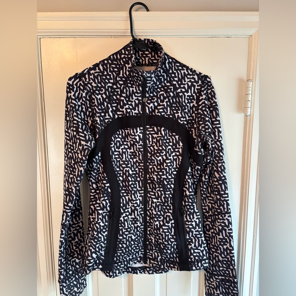 Lululemon Define Jacket Black and White Pattern